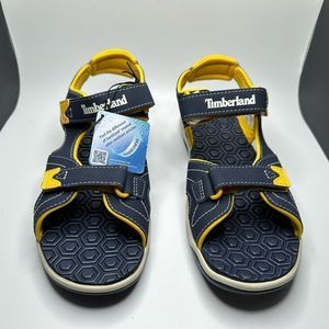 NIB!! Timberland Adventure Seeker Two-Strap Sandal, Sz 6 (Youth), Dk Blue/Yellow